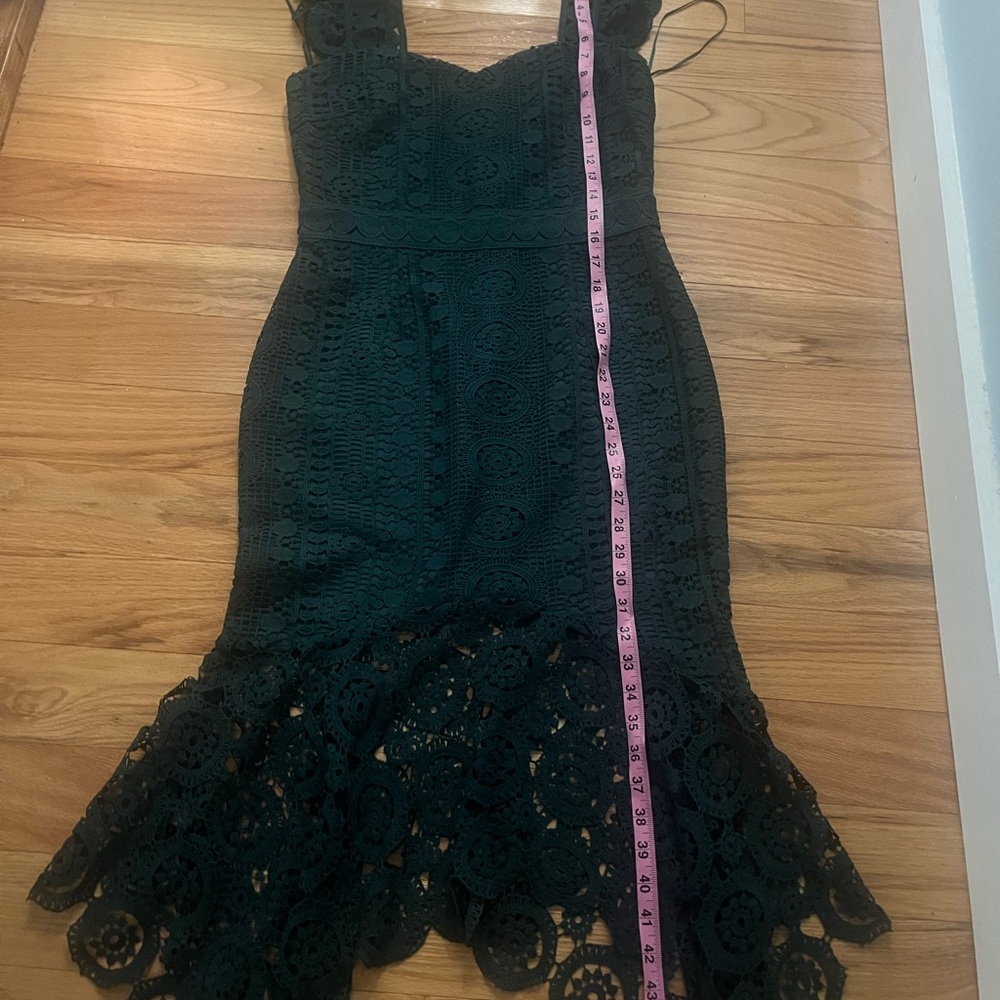NWT- Two Sisters Green lace special occasion holiday dress size S - Picture 12 of 13